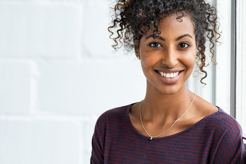 Smiling Woman With Clean, White Teeth