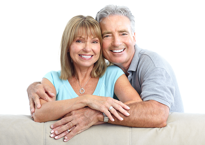 Senior Happy Couple With Dental Implants From Franconia Dental Care